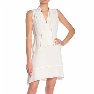 10 Crosby by Derek Lam Sleeveless Adjustable Tie Dress Ivory NWT Size 4